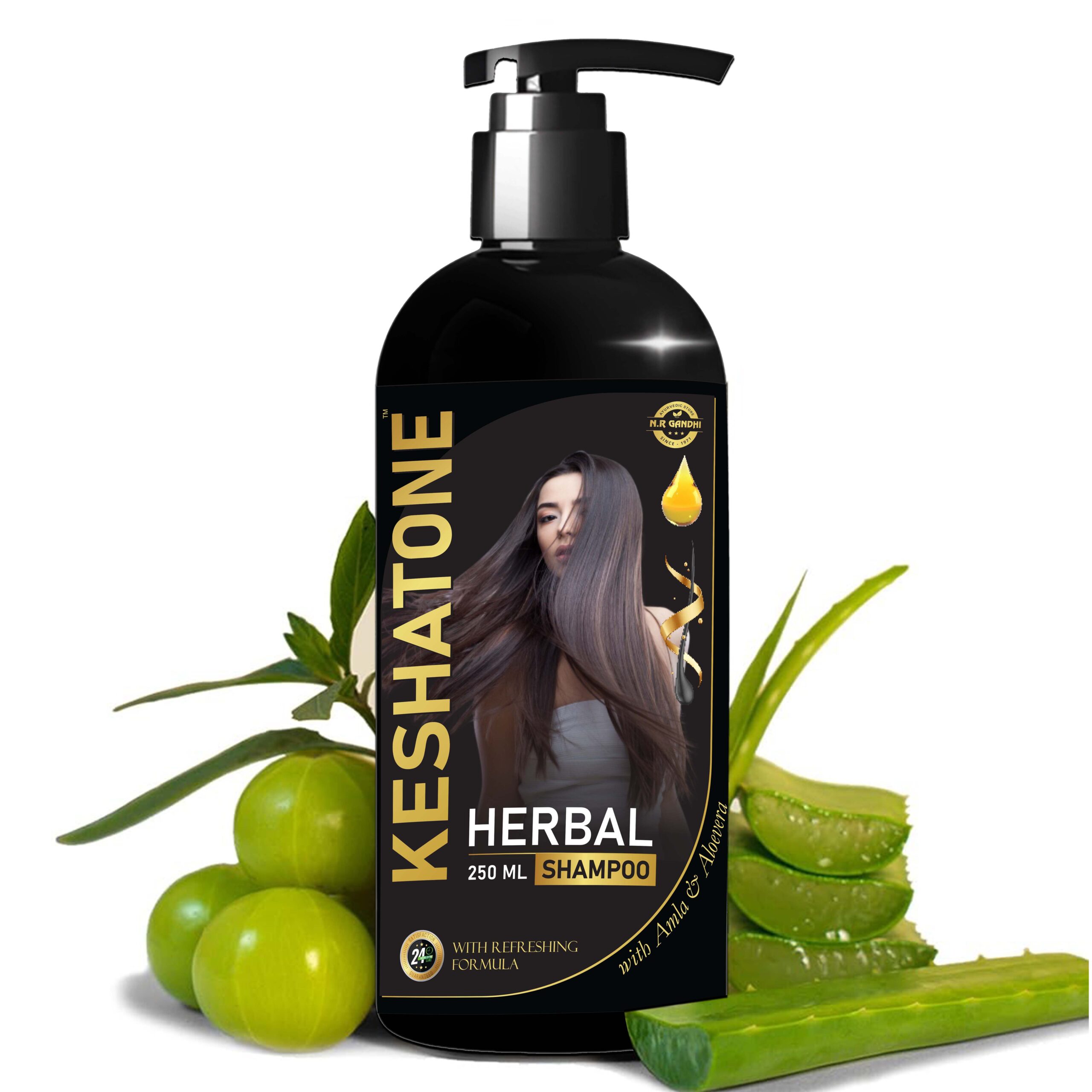 Keshatone Herbal Hair Care Combo | Ayurvedic Hair Oil (100ml) + Shampoo (250ml) | Hair Fall Control, Dandruff Reduction & Hair Growth - Image 4